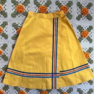 Vintage yellow midi wrap skirt, XXS
